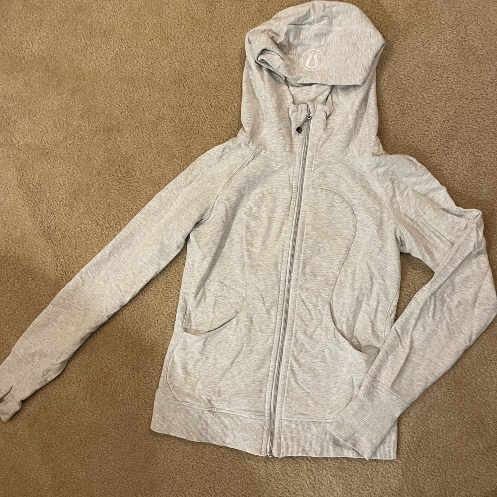 Lululemon Gray Zip Hoodie, Size 4